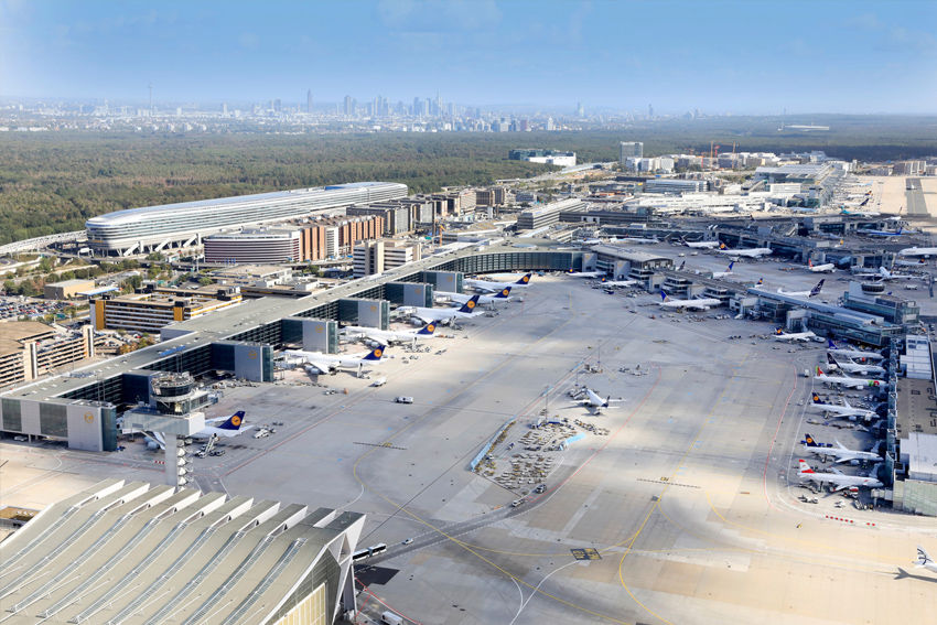 Frankfurt airport aerial