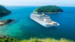 Holding business events and conferences on a cruise ship