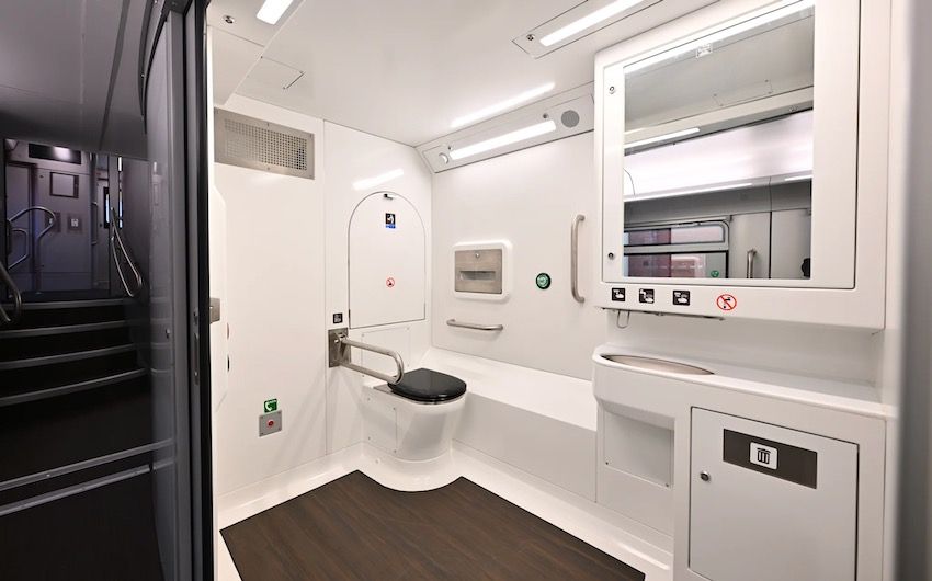 The cars are also equipped with additional handles and accessible toiletsImage Source: SNCB